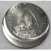 BAHAMAS 1966 . TWENTY-FIVE 25 CENTS COIN . ERROR . 25% OFF CENTRE MIS-STRIKE